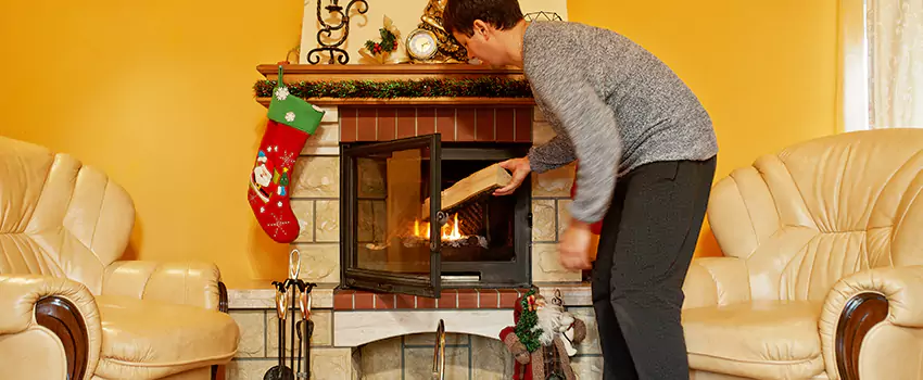 Rusted Metal Fireplace Restoration in Kennewick, Washington